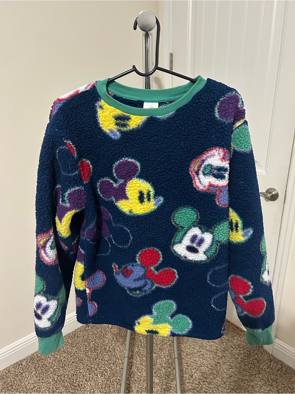 Disney Navy Sherpa Pullover Mickey Mouse
